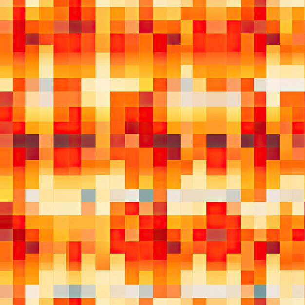 Zdjęcie pixel art retro nowoczesny żywy pomarańczowy wzór pikseli