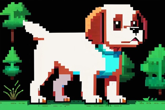 Zdjęcie pixel pooch