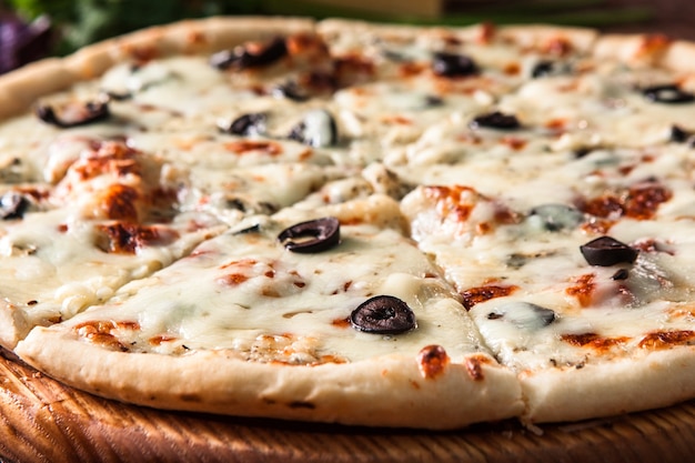 Pizza Domowe Pyszne Smaczne Gorące Włoskie Jedzenie Fastfood Concept