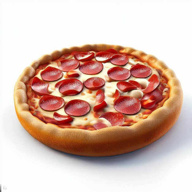 Zdjęcie pizza maskotka 3d ilustracja generatywna sztuczna inteligencja