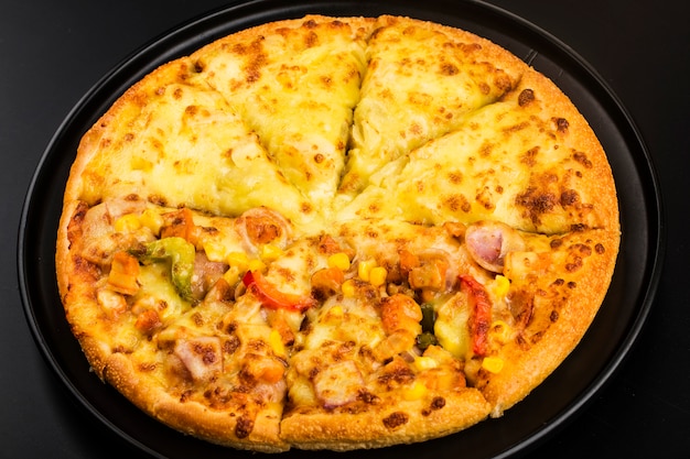 Pizza Mieszanka Włoskie jedzenie ， Pizza Durian i Smak Kurczaka