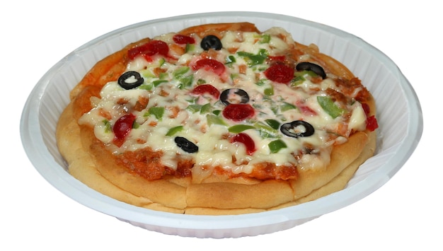 Zdjęcie pizza na białym tle