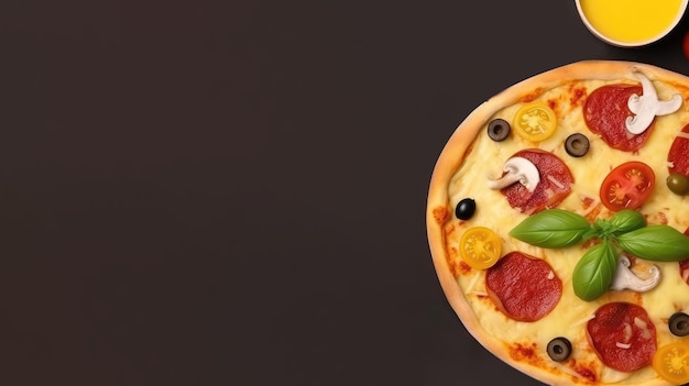 Zdjęcie pizza na stałym tle