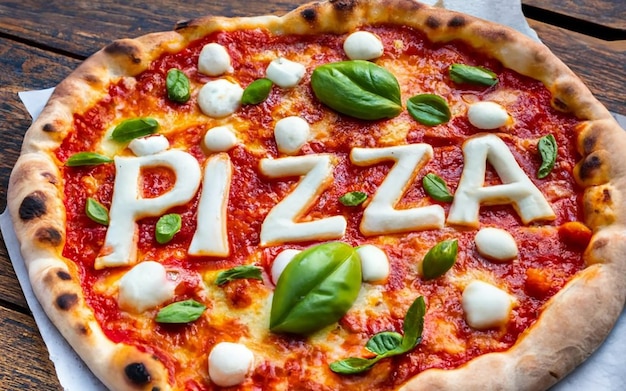 Pizza neapolitańska na czarnym tle