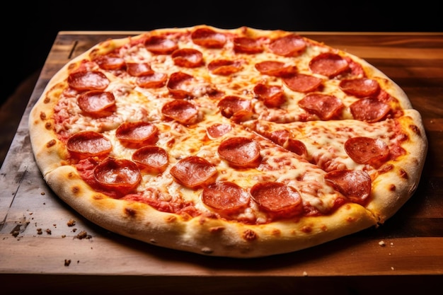 Pizza Pepperoni Włoski Stół Generuj Ai