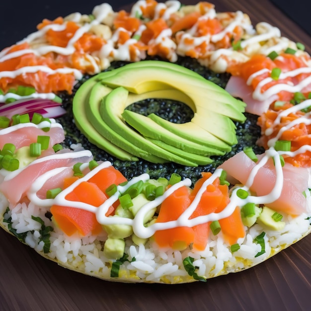 pizza sushi