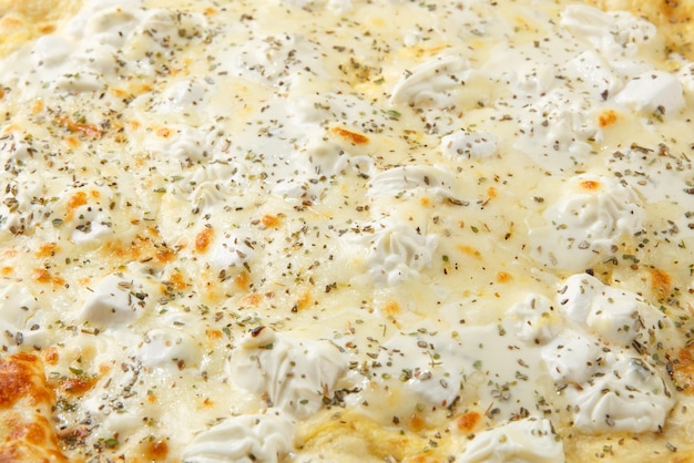 Pizza tło makro strzał włoskiej pizzy