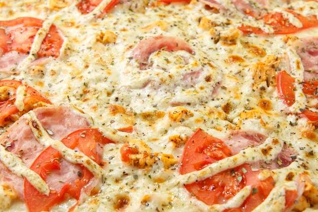 Pizza tło makro strzał włoskiej pizzy