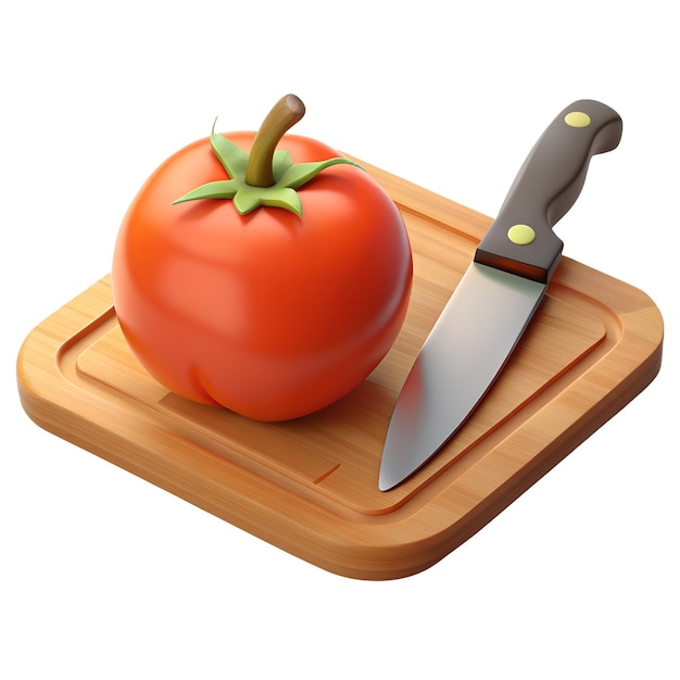 Zdjęcie pizza z pomidorami z napojem i zielonym jabłkiem na drewnianej desce ilustracja 3d