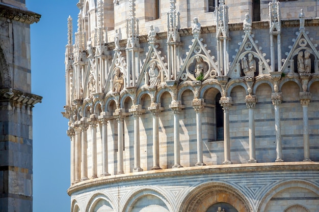 Plac Katedralny (Piazza del Duomo), Piza śródmieście panoramę miasta Włochy. Słynna atrakcja turystyczna