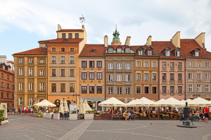 Zdjęcie plac rynku starego miasta to średniowieczny plac w warszawie