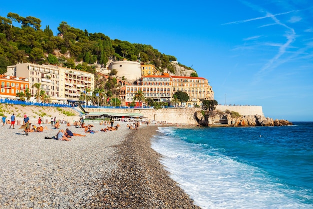 Plage Blue Beach w Nicei we Francji