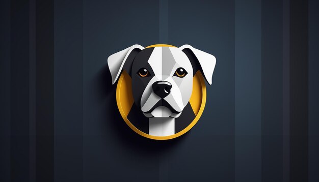 Zdjęcie plaid pattern dog icon nowoczesny projekt wektorowy w stylu płaskim