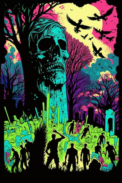 Plakat apokalipsy zombie zespołu.