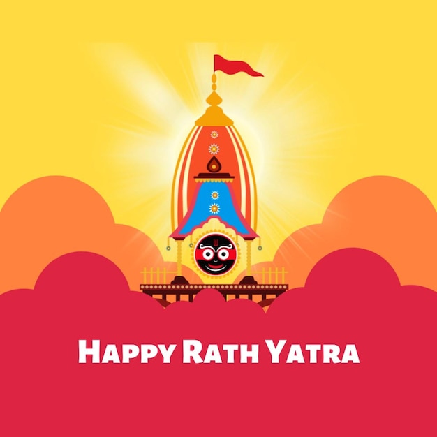 Plakat dla szczęśliwego rathyatra