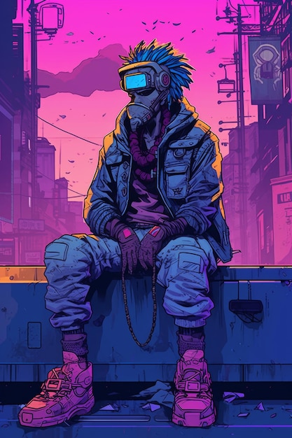 Plakat do gry Cyberpunk.