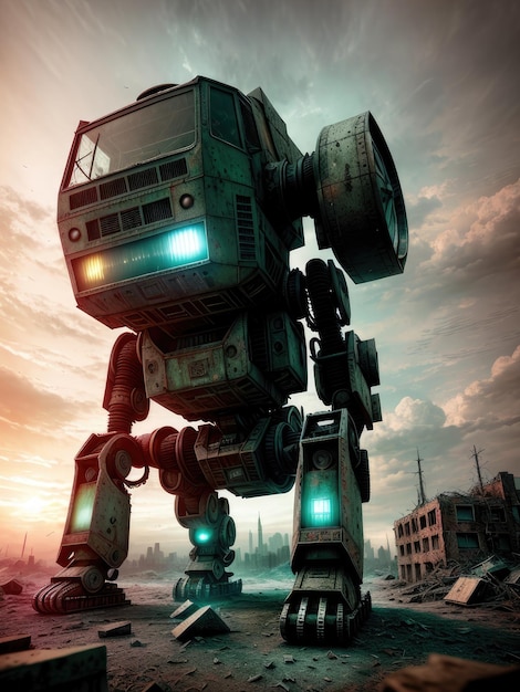 Plakat do gry science fiction o nazwie Robot