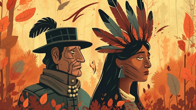 Plakat do książki rdzenni Amerykanie.