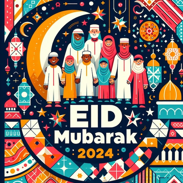 Plakat Eid Mubarak 2024