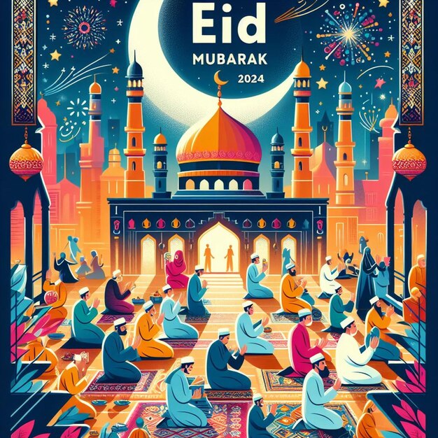 Plakat Eid Mubarak 2024