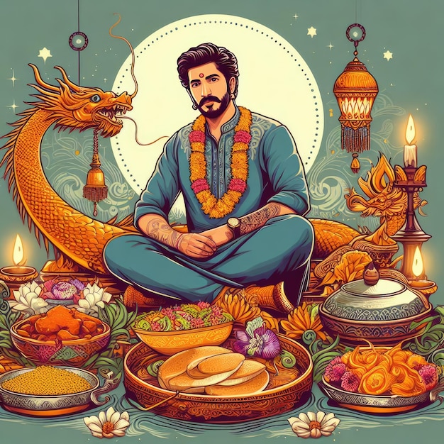 Plakat festiwalu indyjskiego Diwali