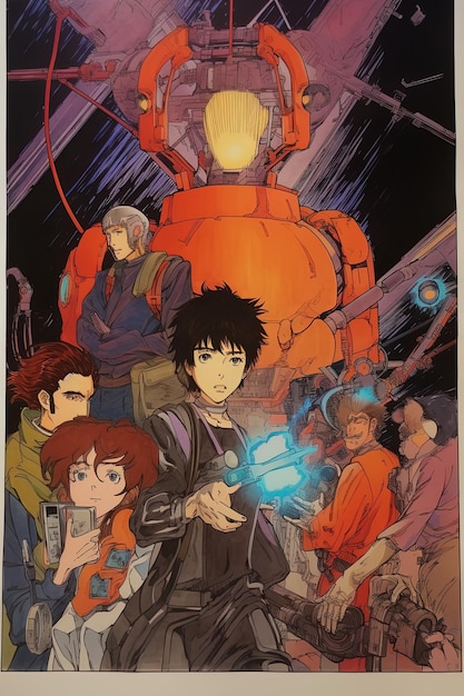 Zdjęcie plakat komiksowy o nazwie anime