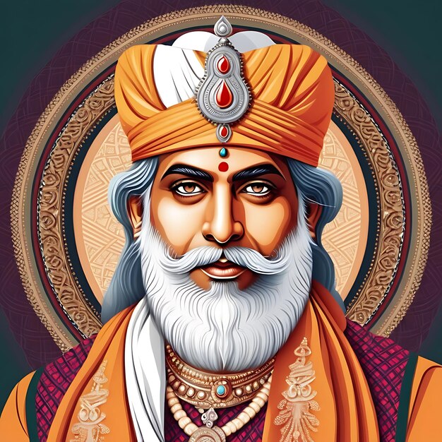 Plakat Maharaja Agrasen Jayanti Agrasen ilustracja wektorowy baner