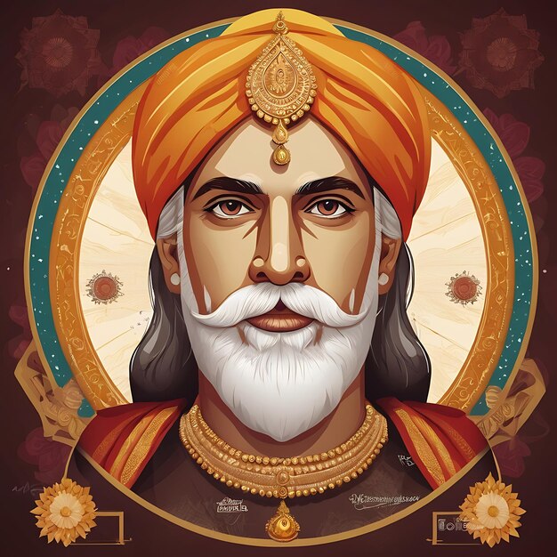 Zdjęcie plakat maharaja agrasen jayanti agrasen ilustracja wektorowy baner