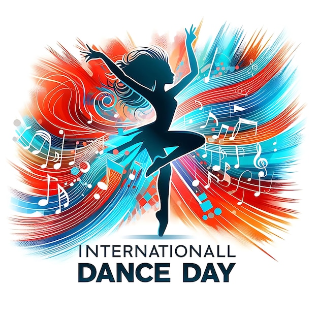 Zdjęcie plakat międzynarodowego dnia tańca na świecie