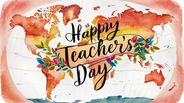 Plakat na Dzień Nauczyciela jest napisany przez nauczyciela