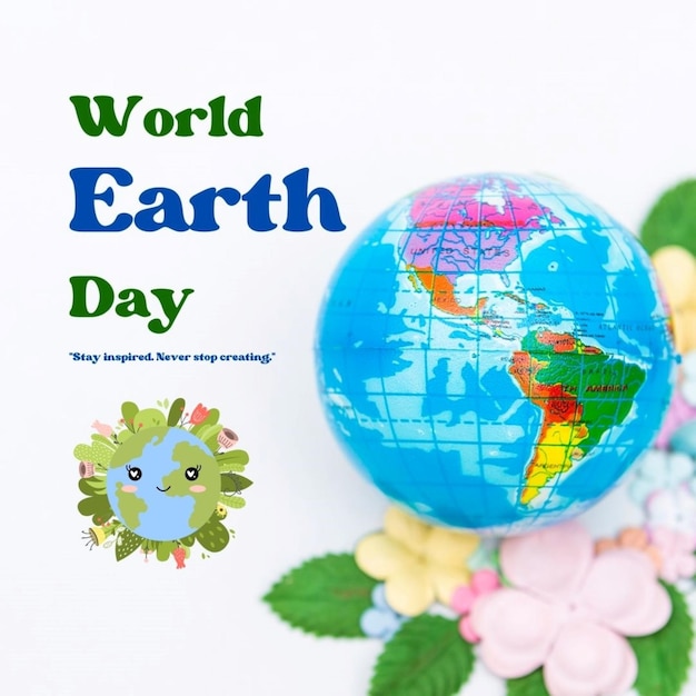 plakat na Dzień Świata z mapą świata