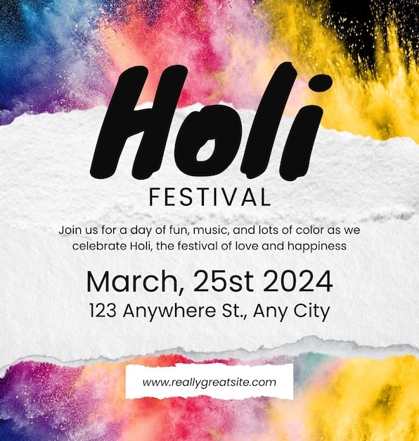 plakat na festiwal Holi