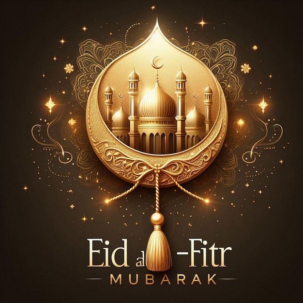 plakat na miesiąc Ramadanu kartka z pozdrowieniami Eid Mubarak