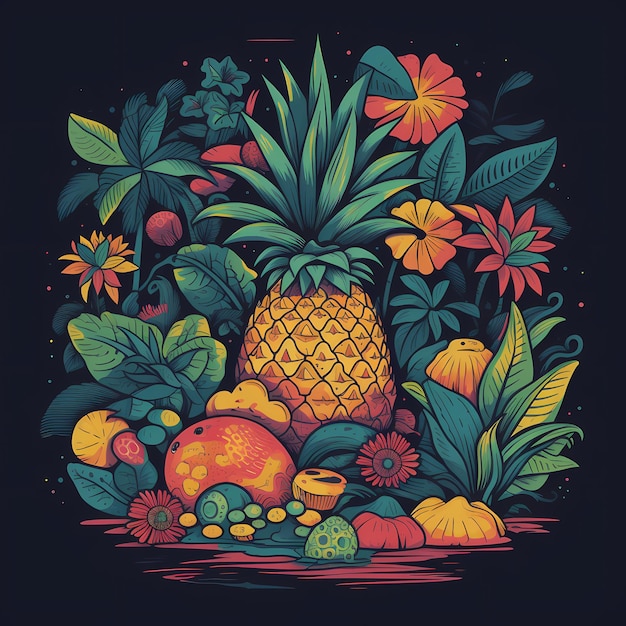 Plakat nowego festiwalu owoców tropikalnych