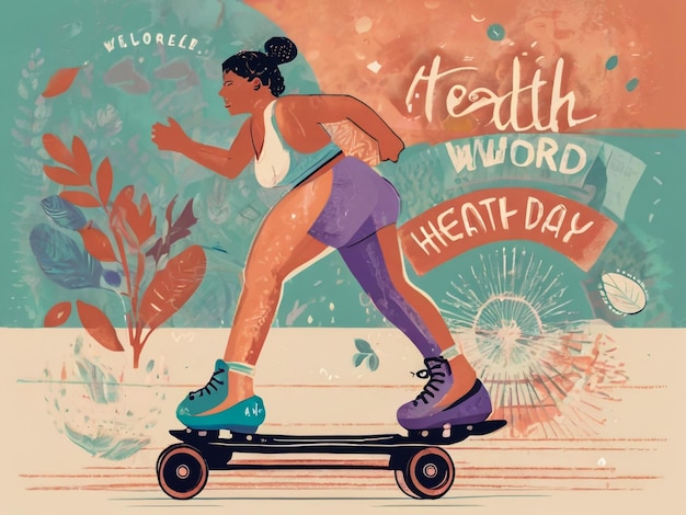 Plakat o zdrowiu i zdrowiu