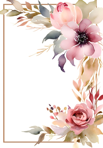 Zdjęcie plakat pokazu kwiatów w rogu.