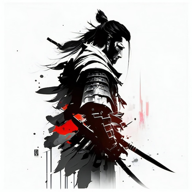 plakat przedstawiający wojownika z mieczem pośrodku