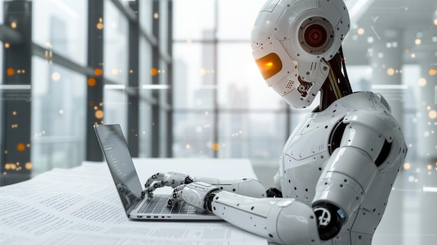 plakat robota i cyfrowej technologii chatbotów