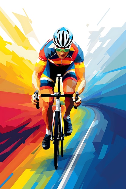 Plakat sportowy Kreatywny projekt wektorowy 2D w odważnych, płaskich kolorach Dynamiczne wydarzenie World Sport