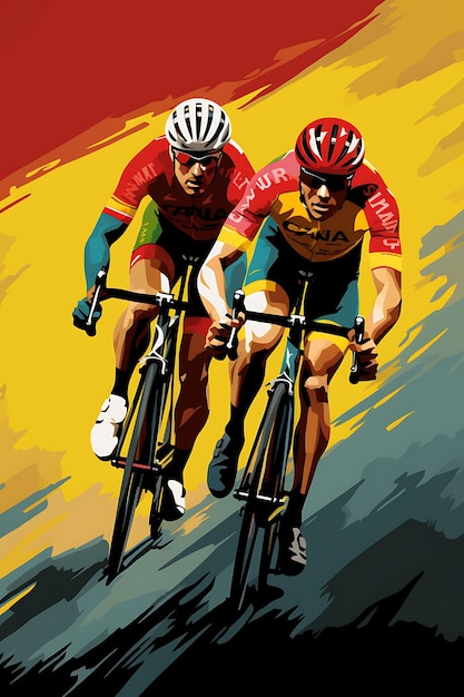 Plakat sportowy Kreatywny projekt wektorowy 2D w odważnych, płaskich kolorach Dynamiczne wydarzenie World Sport