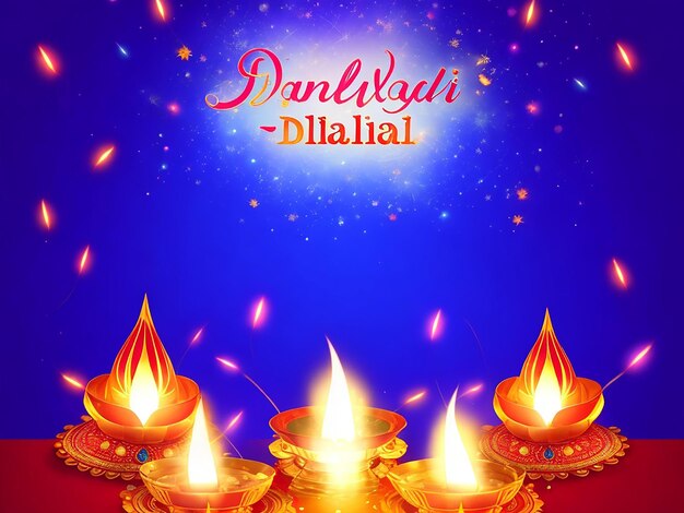 Plakat świateł festiwalu diwali