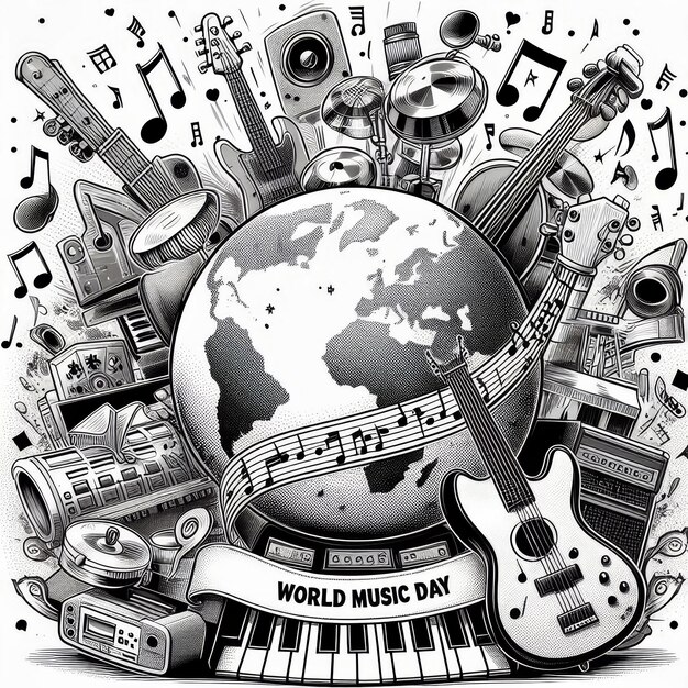 plakat Światowego Dnia Muzyki