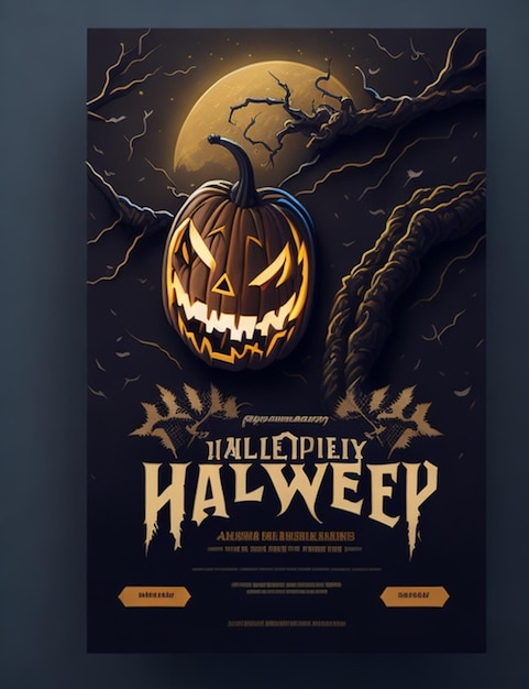 plakat z dyniami halloweenowymi z dynią na górze.