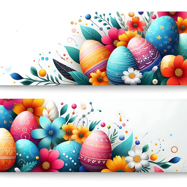 Zdjęcie plakat z jajkami wielkanocnymi i mówi, że to święta wielkanocne