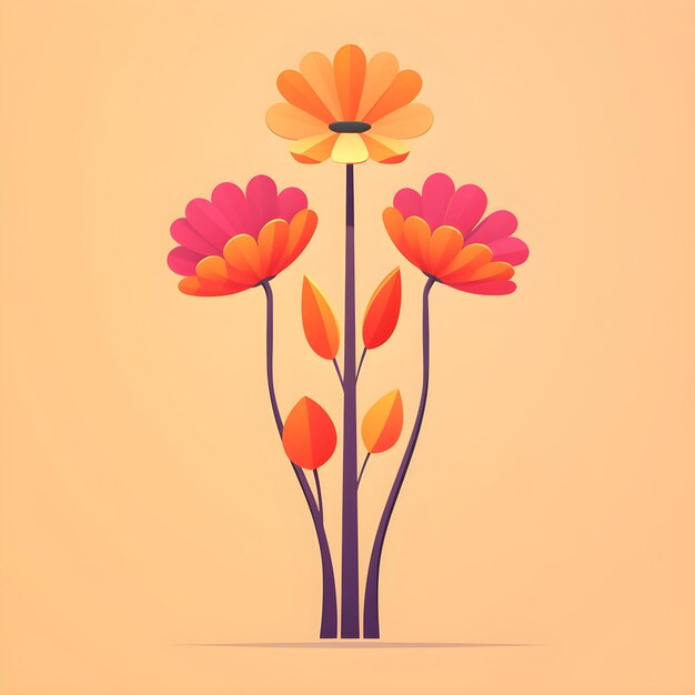Plakat z kwiatami