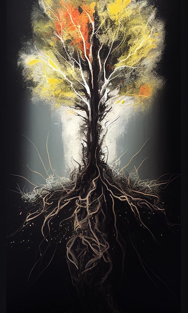 Plakat z napisem „drzewo życia”.