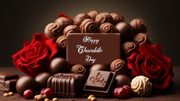 Plakat z napisem Happy Chocolate Day