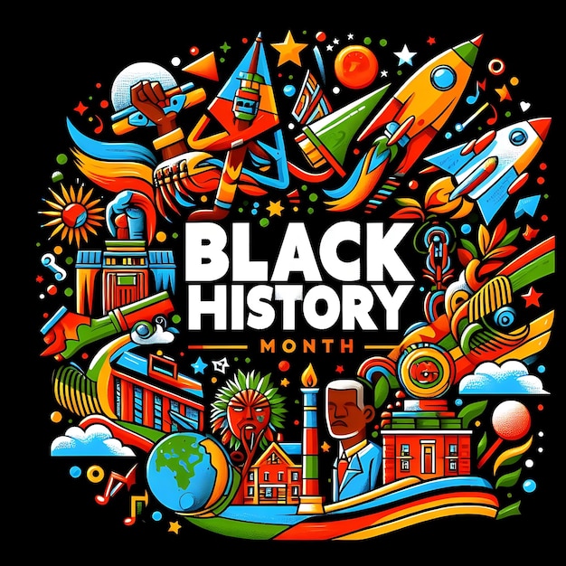 Plakat z napisem "miesiąc czarnej historii"