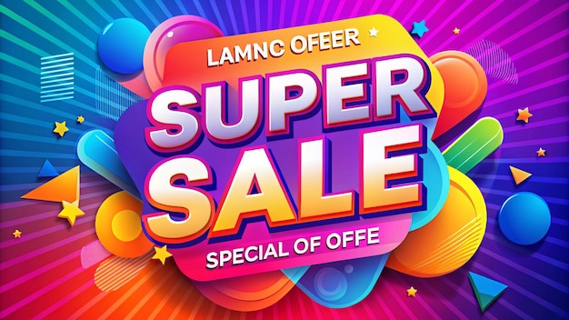 plakat z napisem "super sprzedaż"