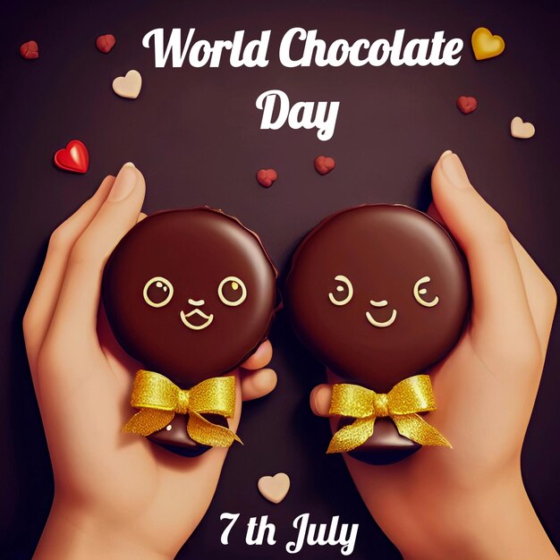 Plakat z napisem Światowy dzień czekolady